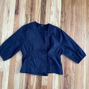 Sold- ABLE June Wrap Top in Black